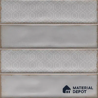 Faux Subway  Tile TL 07257 C Sintra 5006 Luster 1 ft x 1 ft Ceramic Matte Finish - 9 mm  | 2 mm Spacer is Mandatory | Please Expect a Slight Variation of Pattern (Sample)